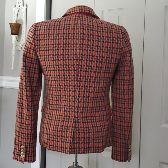 JCrew Houndstooth wool blazer. Size 2. - Picture 3 of 10